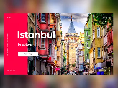 Istanbul in colors beautiful city concept design istanbul landingpage turkish typography ui ux web website