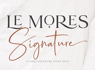 Le Mores Collection beautiful branding elegant elegant font font duo fonts graphicdesign ligatures logo logo design model modern modern serif modern serif font serif signature font signatures typeface