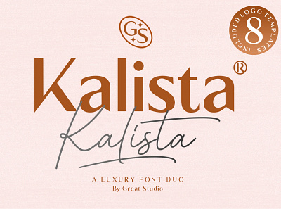 Kalista Font Duo branding design elegant font duo fonts graphicdesign handwritten logo modern serif serif signature font