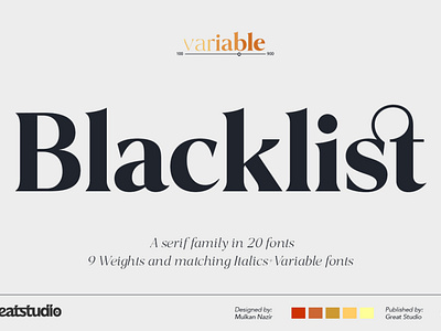 Blacklist Serif Family