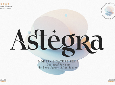 Astegra Display Font branding branding font design display font elegant elegent font fonts graphicdesign ligature serif logo logo font modern serif serif typeface typography