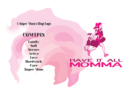 Super Mom Blog Logo blog creative design graphic design illustration art logo design mother love superhero vector vlog