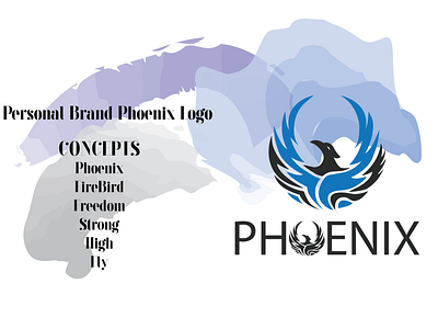 Phoenix, A Personal Brand Logo branding creative design creative direction graphic design icon illustration art logo logo design logotype modern logo new