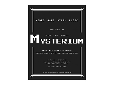 Mysterium gig poster gig poster layout design poster design typography