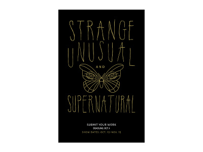 Strange Unusual & Supernatural exhibition poster