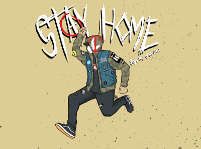 stay home punk! apparel branding digital painting digitalillustration drawing illustration poster tees tshirt art wpap