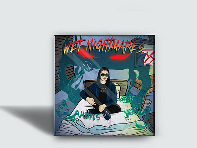 Wet Nightmares album album cover cover cover artwork digital painting digitalillustration drawing illustration poster wpap