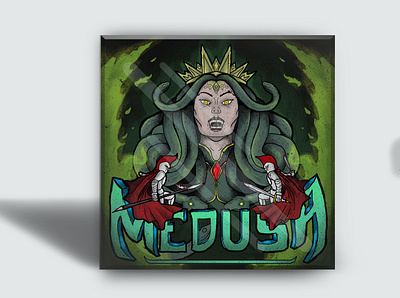 Medusa illsutration album album cover cd cover cover artwork digitalillustration illustration knight medusa wpap