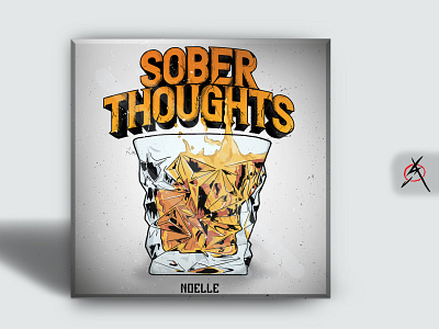 sober thoughts for sale! album album cover branding cd cover cover design drink illustration posdcast poster typography vector wpap