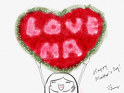 Love ya, Ma illustration made with paper madewithpaper mothers day