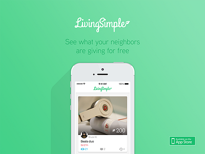 LivingSimple: Browse Item app card flat ui