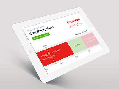 Bouncer - booking conference rooms app conference room ipad ui