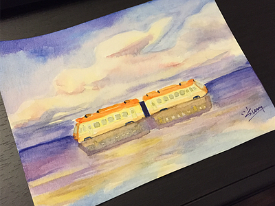 Spirited Away Train - Watercolor