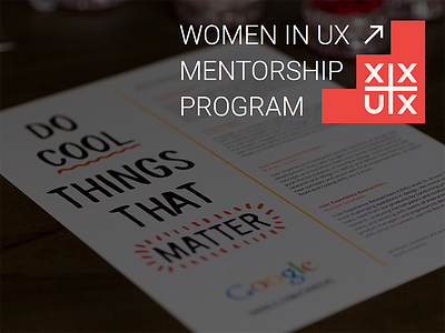 XX+UX Mentorship Program