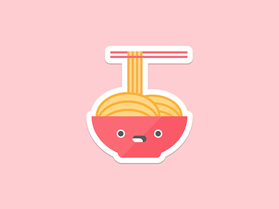 Raaaaaaaaamen food icon illustration ramen sticker