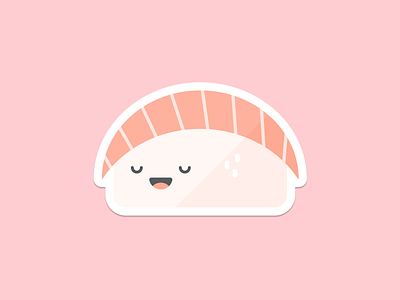 Sushhhhhi emoji icon illustration salmon sticker sushi