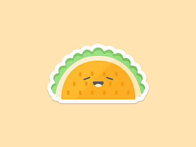 Taaaaaco emoji food icon illustration sticker taco