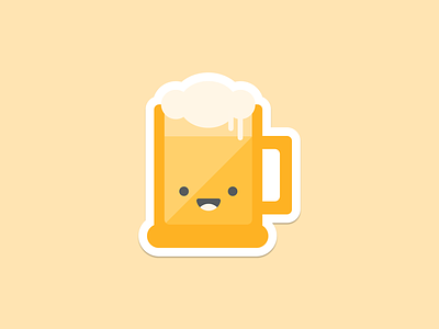 Cheers Beeeeer beer drink emoji icon illustration sticker