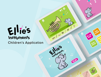 Ellie's Instruments - Children's App app childrens illustration design digital educational illustration music ui ux vector