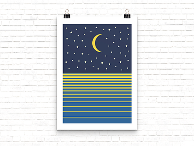 Ocean Moon print