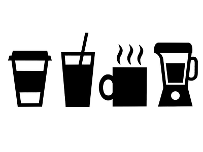 Client work: beverage iconography