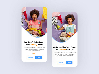Laundry App Onboarding app design business cleaning app cloth wash clothes daring dry cleaning dry wash figma ironing ironing app laundry laundry app laundry service mobile app onboarding service app shoe cleaning shoe laundry washing