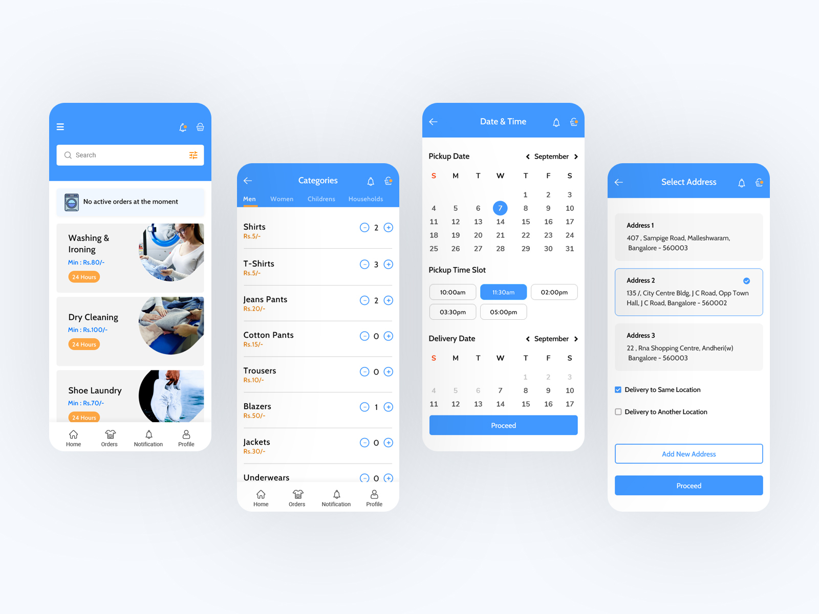 Laundry App by Mohammad Ashik on Dribbble