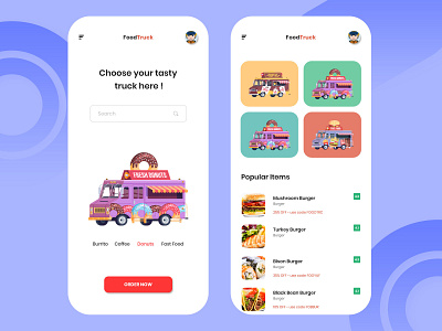 Food truck App delivery app food food app food truck interaction design interfacedesign mobile app uidesign uxdesign