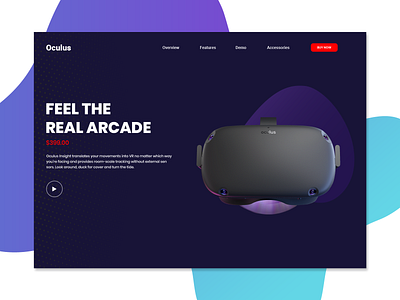 Single product gaming interaction design interfacedesign landing page design single product technologies technology uidesign uxdesign virtualreality vr webdesign