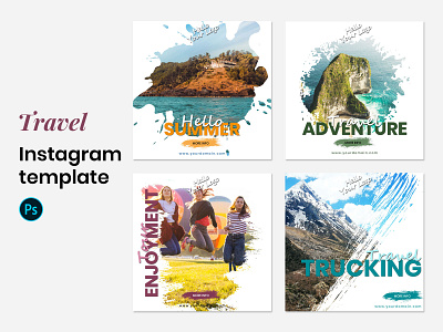 Travel Instagram Template banner banner ad banner design branding illustration instagram banner instagram post instagram template interaction design post template templatedesign tour package tour poster travel travel ads travel banner uidesign uxdesign webdesign