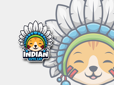 Indian Cute Cat animal animation apparel brandidentity cartoon cartoonmascot character illustration logo mascot vector