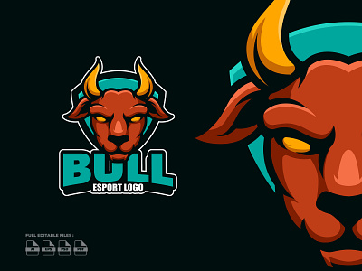 Bull Esport animal bull cartoon character esport esports gaming logo mascot sport twitch