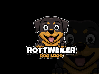 Rottweiler Dog cartoon dog logo pet care pet shop pets rottweiler