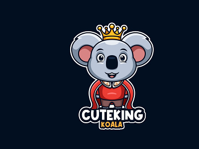 King Cute Koala Preview animal australia brandidentity cartoon character cute design illustration koala koala bear logo mascot