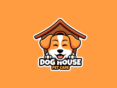 Dog House Pet Care animal branding cartoon cartoon character character design dog illustration logo mascot pet petcare petshop ui