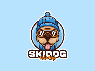 Ski Dog animal branding cartoon cartoon character character design dog illustration logo mascot ski sport ui
