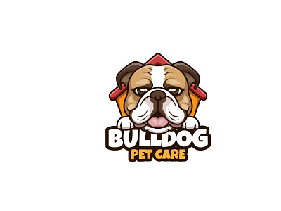 Bulldog Petcare animal bulldog cartoon character dog illustration logo mascot pet petcare petshop