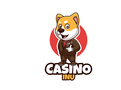 Casino Inu animal branding cartoon cartoon character casino character design doge illustration logo mascot shiba inu