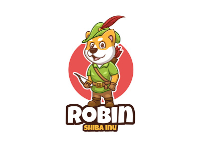 Robin Shiba Inu animal branding cartoon cartoon character character design doge illustration logo mascot shiba ui