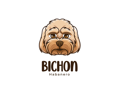 Bichon Habanero Logo animal bichon branding cartoon dog graphic design habanero logo pet puppy ui