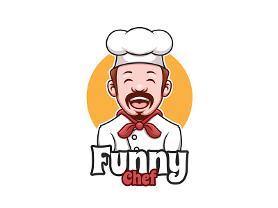 Funny Chef Cartoon Logo