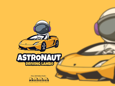 Astronaut Lambo animal astronaut branding cartoon cartoon character character design illustration lambo logo mascot space tothemoon ui