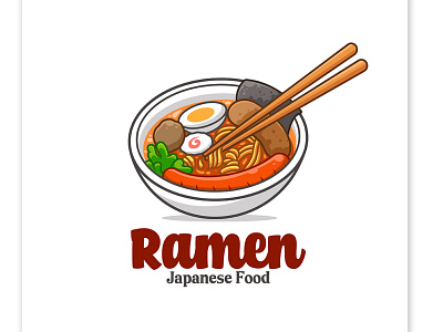 Ramen Japanese Food asian branding cartoon cartoon character culture design food illustration japanese logo ramen ui