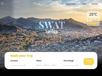 Swat Valley-Redesign pakistan swat tourism travelwebsite ui uiuxdesign ux webdesign websitedesign