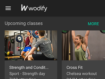 Wodify Redesign app exercise mobile redesign