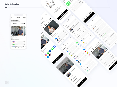 Digital Business Card app app design business application card digital digitalcard homepage profile social ui ux