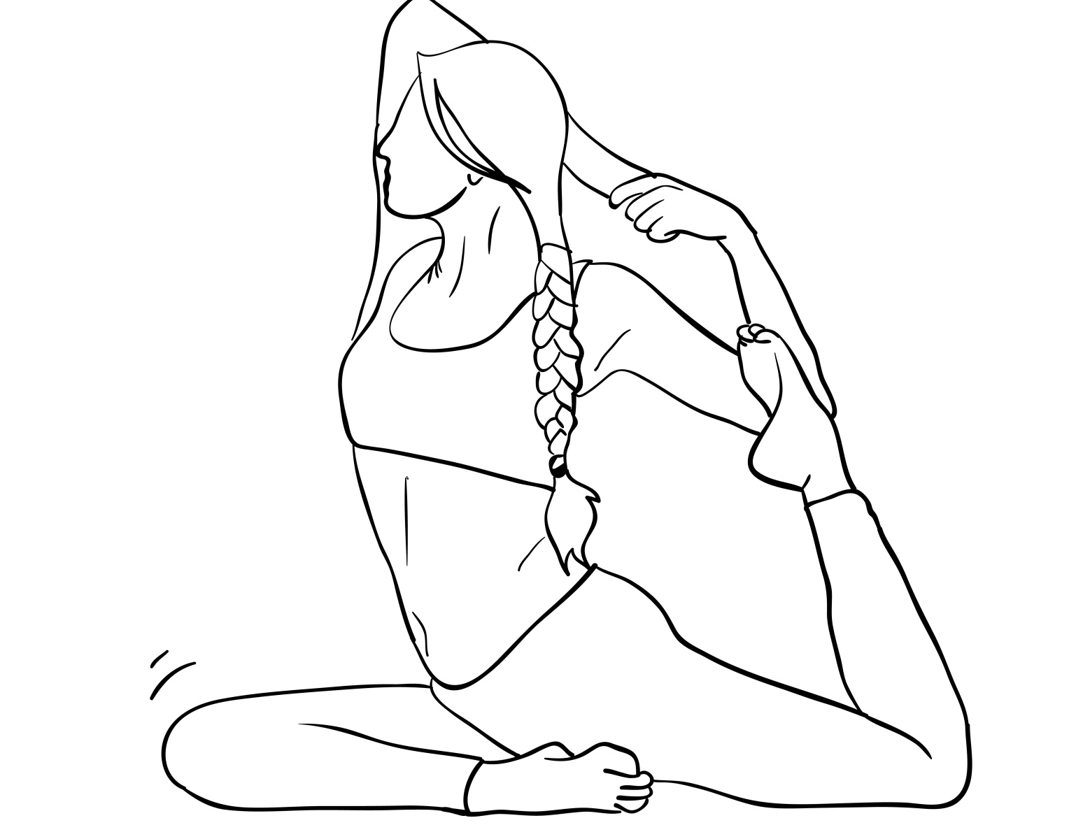 female doing penguin pose by Devita ayu silvianingtyas on Dribbble