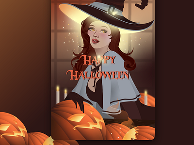 Happy Halloween design character girl halloween halloween carnival halloween design illustartion mask pumpkins scary vector witch