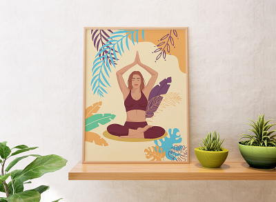 Poster for Yoga Center design illustration poster vector yoga