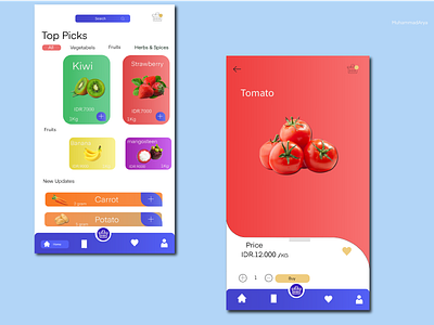 Vegetable Shop App UI